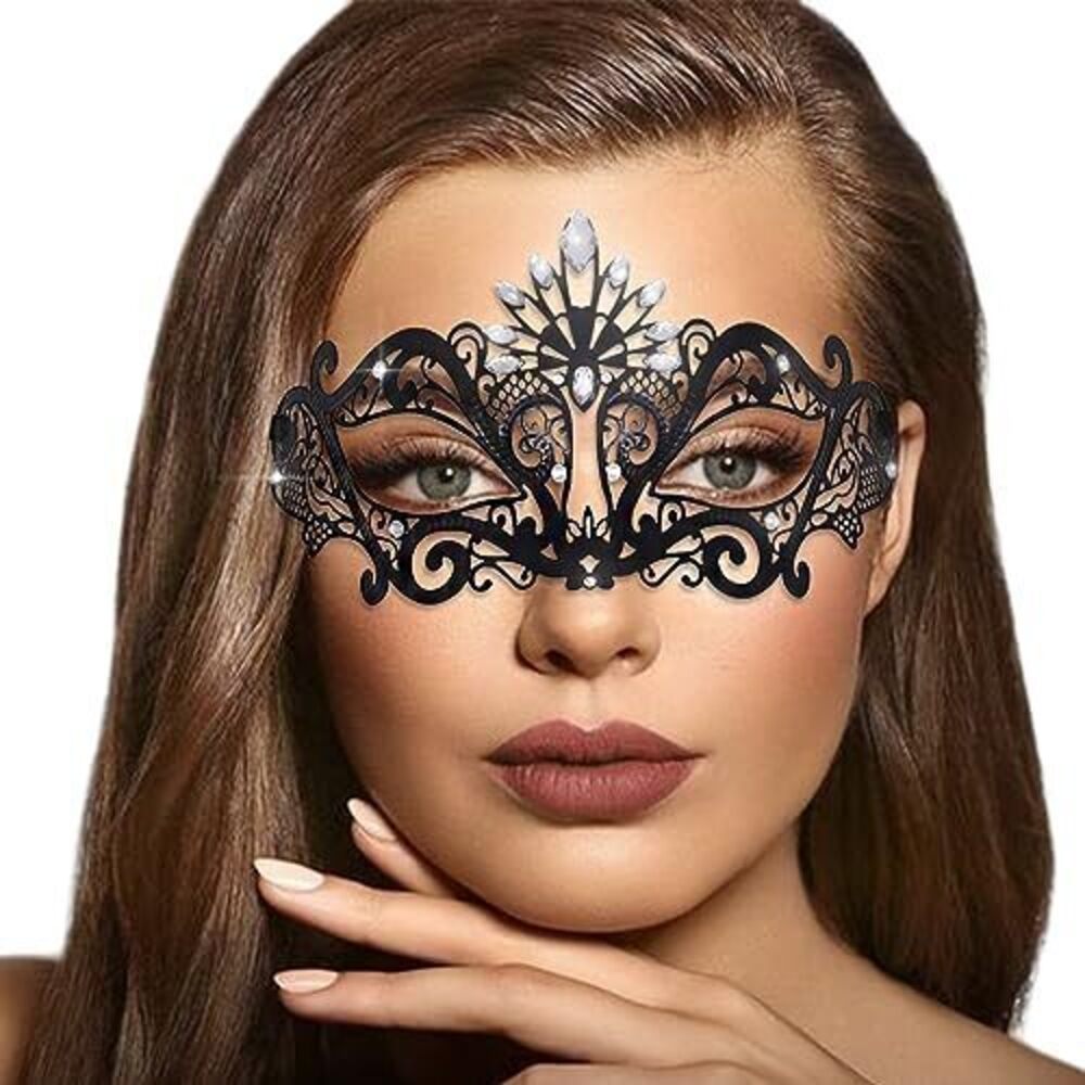 1567 Black Masquerade Mask Halloween Mask Lace Eye Mask